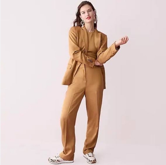 J. Crew Ingrid Pants‎ Gramercy Twill Light Cappuccino Tan Size 6 - Picture 1 of 11